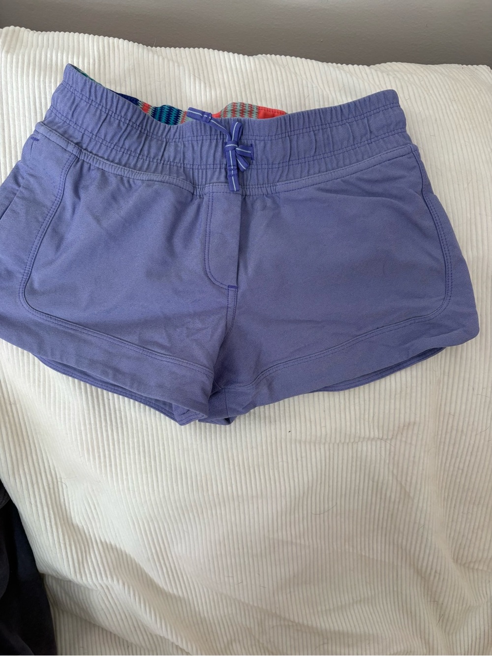 Purple Drawstring Active Shorts